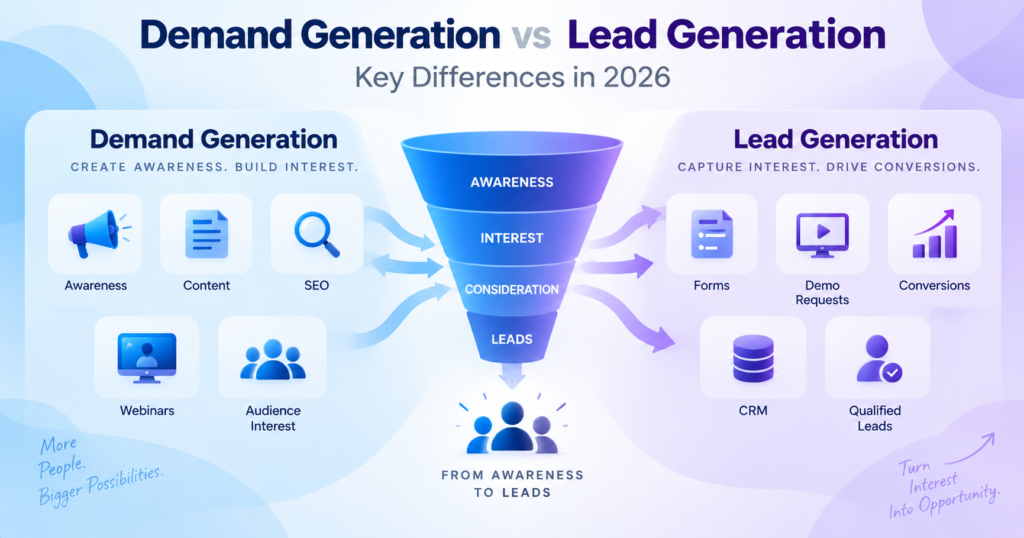 Demand Generation vs Lead Generation: Key Differences in 2026